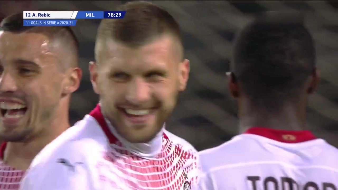 杀疯了！雷比奇12分钟上演帽子戏法 AC米兰7-0领先（雷比奇集锦）