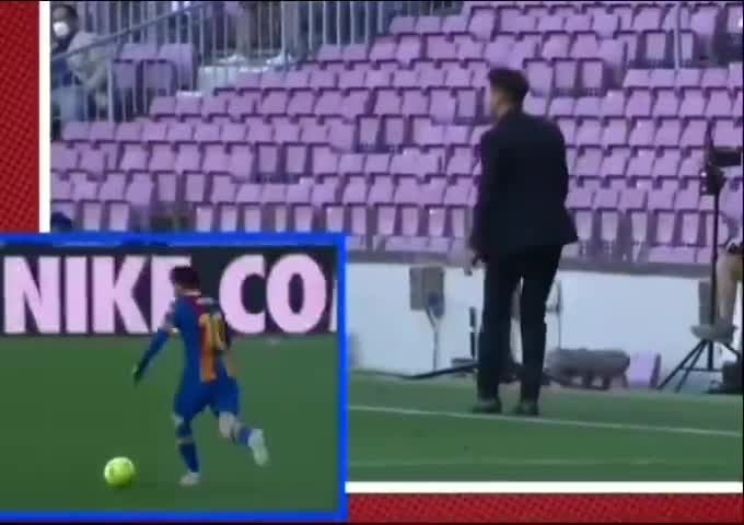 当梅西开始启动！场边的西蒙尼几乎已经放弃（西蒙尼说梅西）