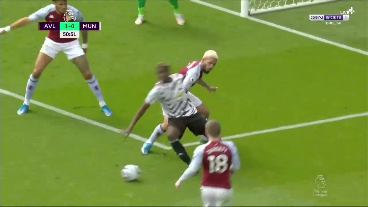 博格巴禁区一顿操作造点 B费主罚稳稳命中扳平（博格巴被罚下）