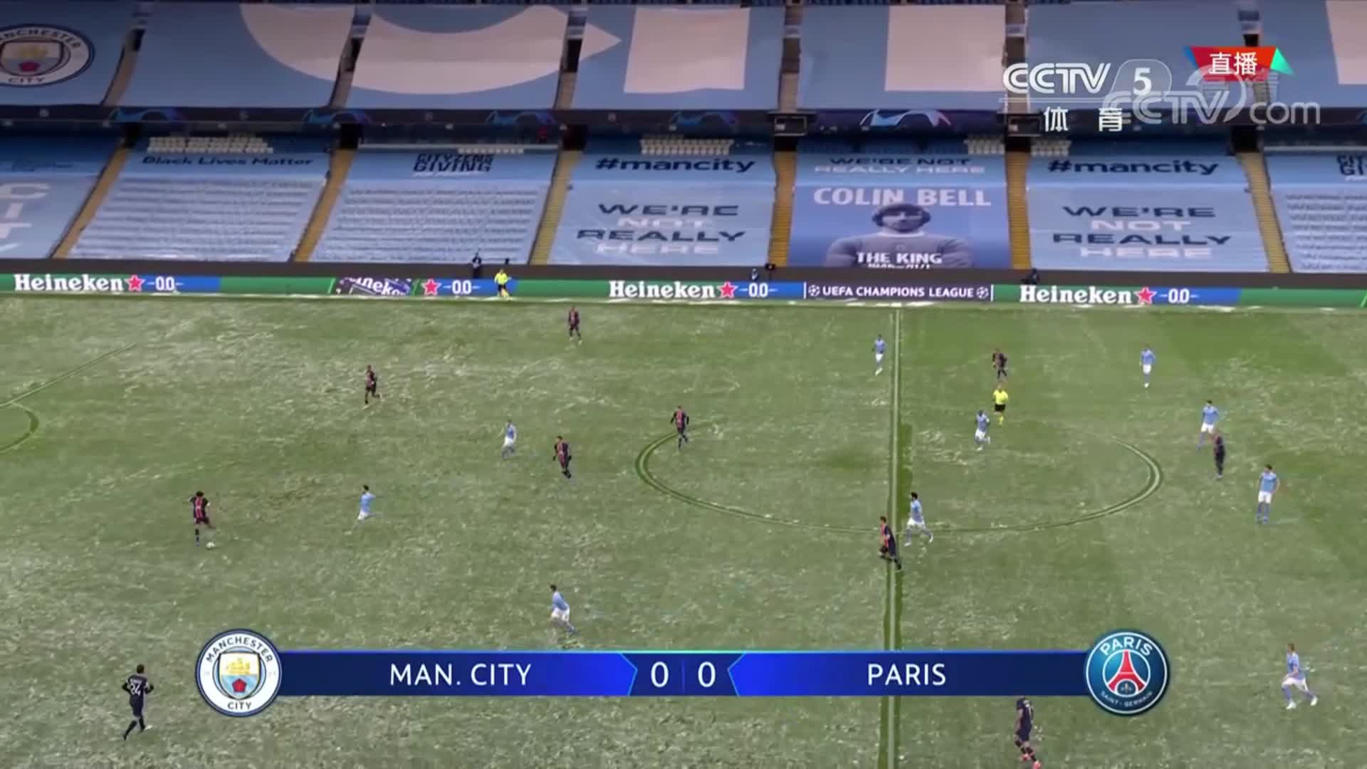 【集锦】马赫雷斯两球迪马利亚染红 曼城2-0巴黎总分4-1首进决赛（曼城淘汰巴黎进决赛）