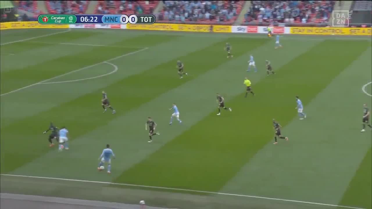 【全场集锦】联赛杯-丁丁助攻铁卫制胜 曼城1-0热刺怒取四连冠（丁丁在曼城球衣号码）