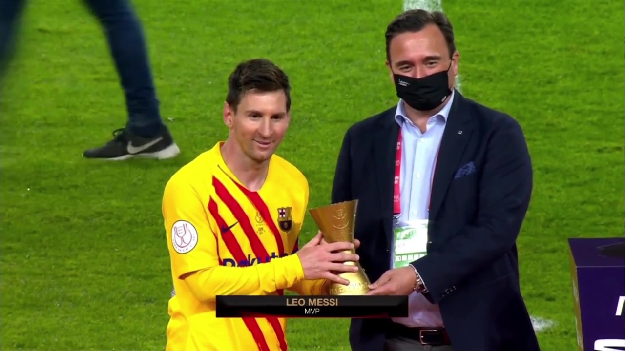怒斩两球率队夺冠！梅西当选国王杯决赛MVP（梅西国王杯决赛连过五人）