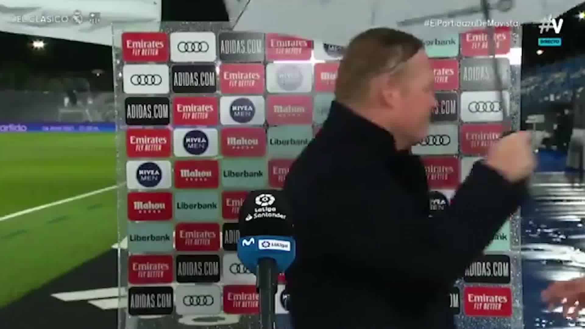 科曼与记者讨论点球判罚不成，直接结束采访（科曼的点球）