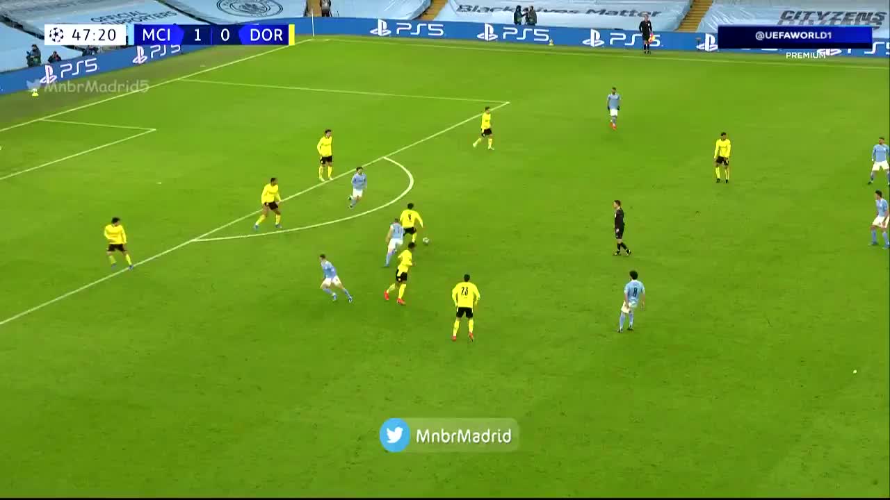 这是啥身体？哈兰德急速奔袭扛翻迪亚斯（哈兰德撞飞迪亚斯）