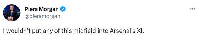 （莫利·摩根）摩根嘲讽利物浦中场：我不会把任何红军中场放进阿森纳首发