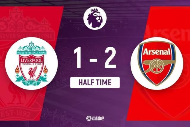 (阿森纳前锋马丁内利)半场-马丁内利传射热苏斯头槌萨拉赫破门 阿森纳2-1领先利物浦