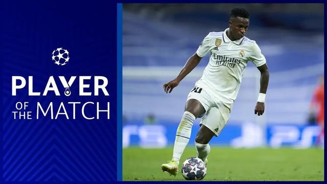 欧足联官方：维尼修斯当选皇马2-0切尔西全场最佳