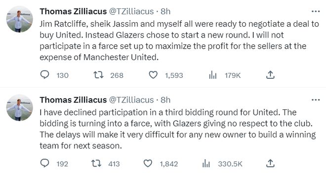 官宣！芬兰富豪退出收购曼联，格雷泽坑死曼联，第3轮报价是闹剧