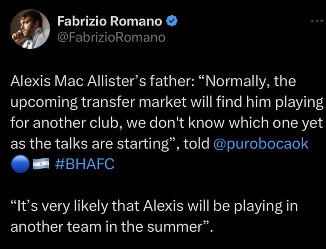 （英超 阿根廷）24岁阿根廷夺冠功臣离队！英超3强竞购，1队承诺主力，要价6千万