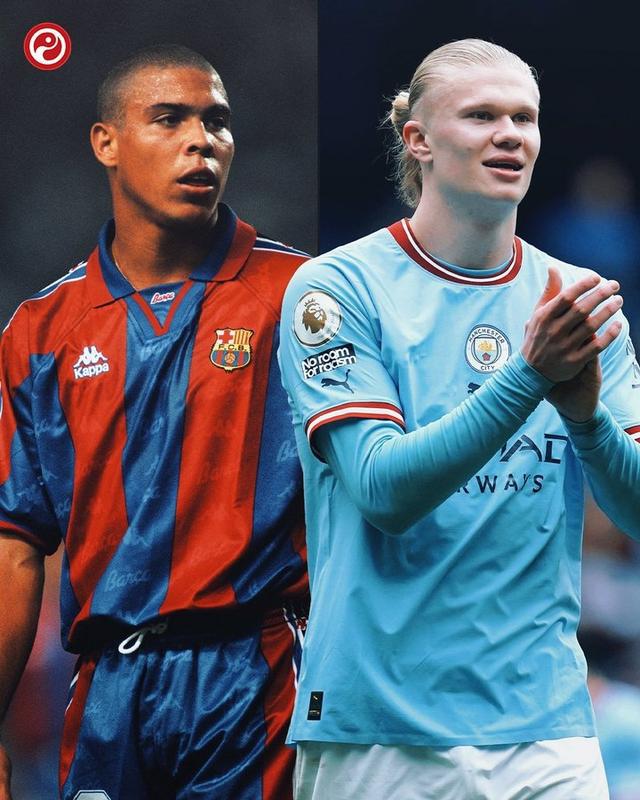 （哈兰德 罗纳尔多）新“外星人”！22岁哈兰德40场47球，20岁罗纳尔多49场47球