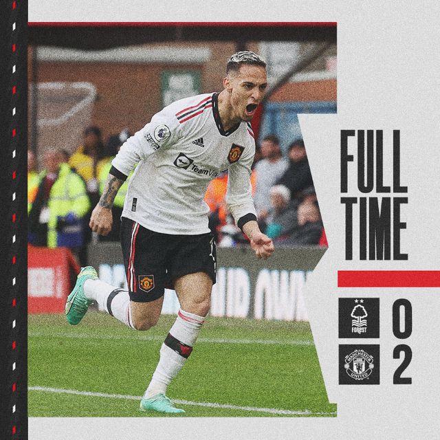 英超-曼联2-0客胜升班马取三连胜 安东尼传射 达洛特百场收获处子球