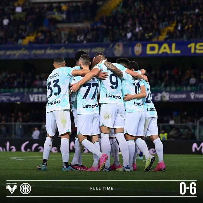 （国米六连冠）三连胜+主帅百场里程碑！国米6球大胜的背后，球队还有两大利好