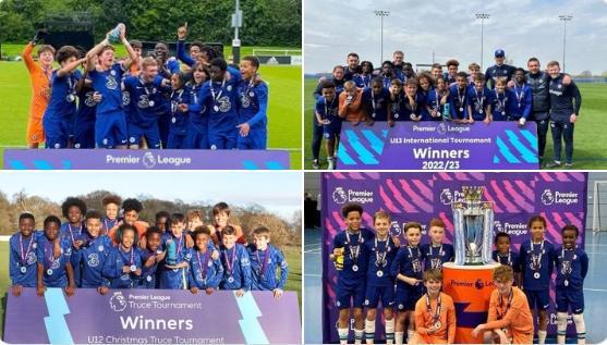 (切尔西小孩球迷)成年队不行娃娃兵上切尔西各级少年队拿下4座奖杯