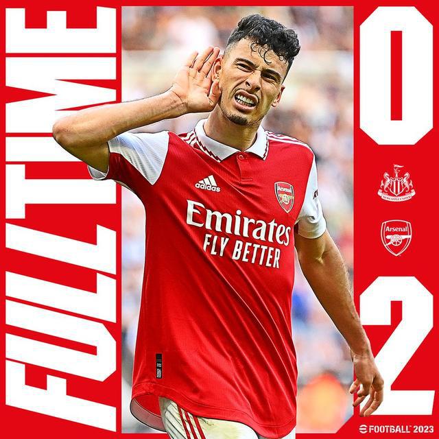 (英超-阿森纳3-0纽卡)英超-厄德高破门马丁内利造乌龙 阿森纳2-0纽卡斯尔 落后曼城1分